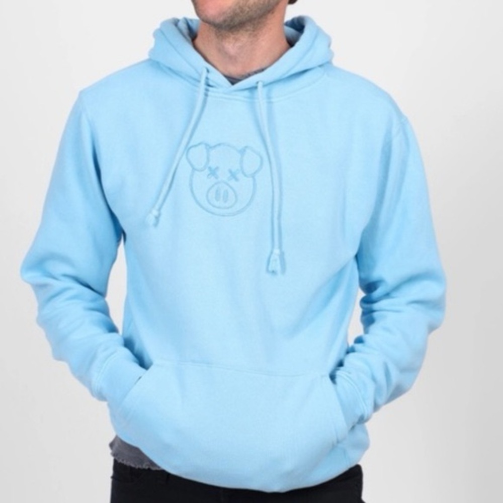 NEW Shane Dawson Light Blue Pig Hoodie